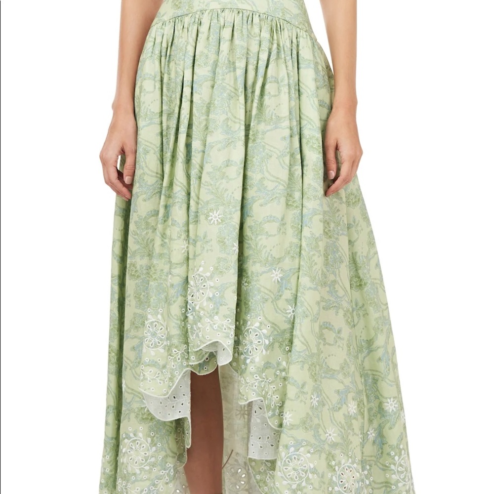 Amur Santana Skirt Cricket Green Block Paisley 4 - Brand New w/tags